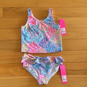 Lilly Pulitzer Haley 2 Piece Tankini UPF 50+ in Splashdance